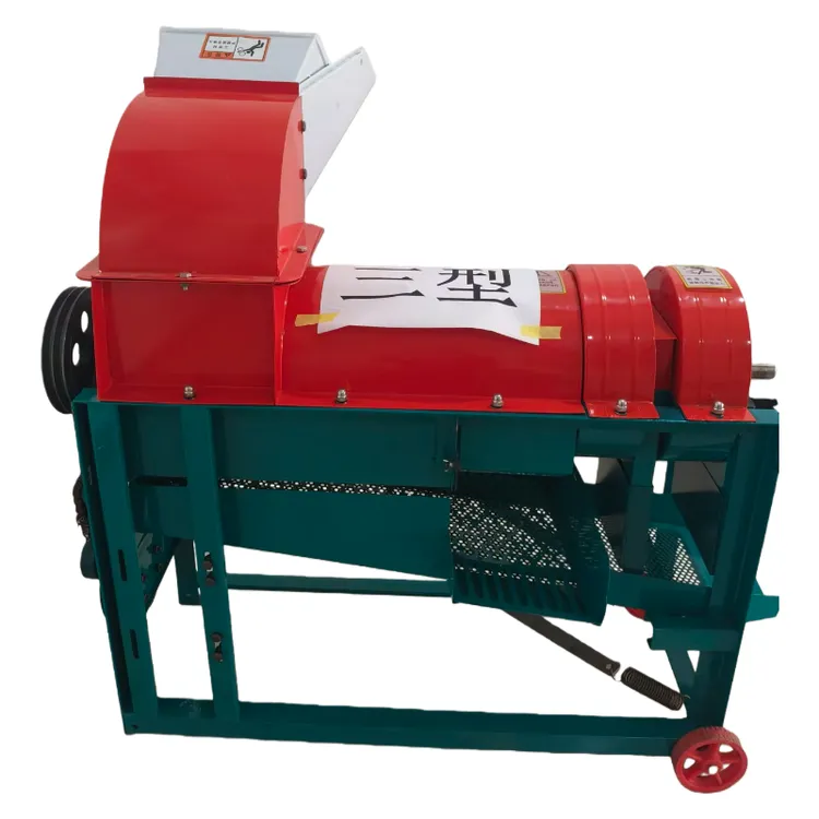 三型双风机带晃筛干湿两用玉米脱粒机