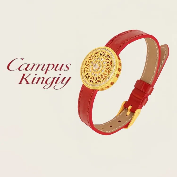 CampusKingly 合金手链 新款手饰八宝罗盘新中式镀K金韦雪同款