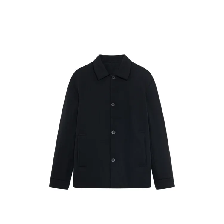 ANN DNR 冬季新款轻薄90白鹅绒商务衬衫保暖翻领羽绒服男SN80554