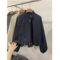 韩系高端轻奢简约小个子短款风衣女2025秋季新款时尚宽松休闲外套