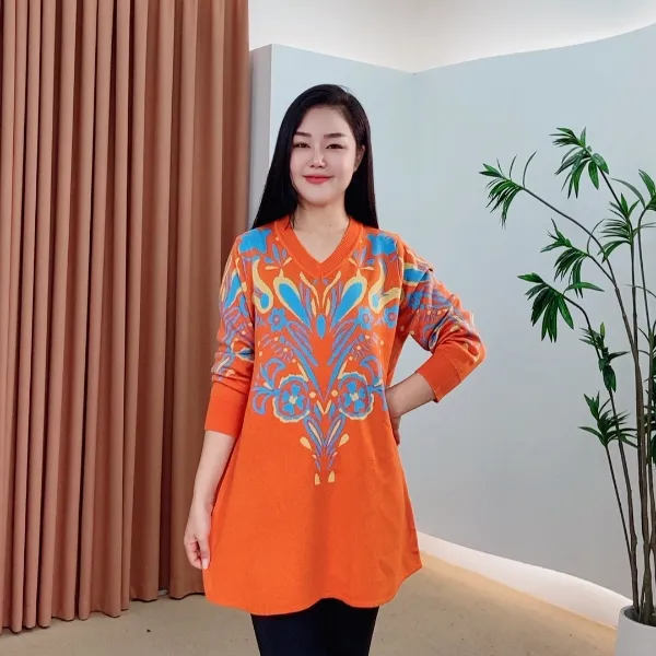 349针织时尚女士网红秋冬提花百搭休闲打底加厚女装连衣裙秋季