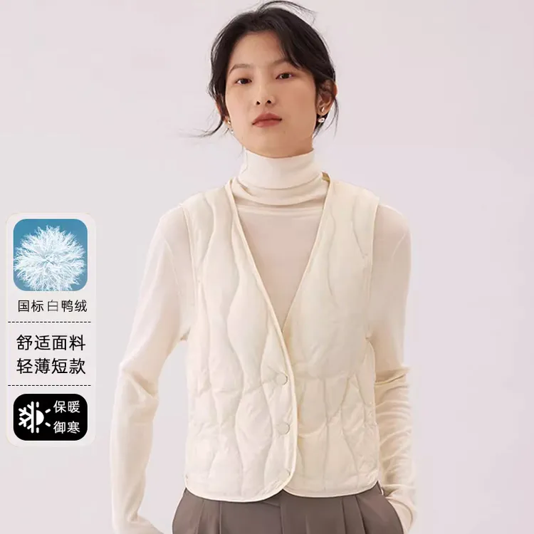 羽绒马甲女2025新款背心轻薄内穿保暖贴身女士打底内胆小马夹冬季