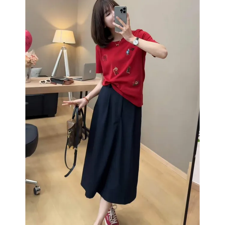 TY5 【刺绣T】定制款高品液氮果冻棉显瘦刺绣T（衣长60）