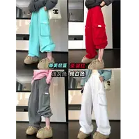 婉君【工装咩咩裤】重磅”320g双面摇粒绒“口袋运动裤LWJ25D4K4313