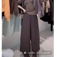 深灰色毛呢阔腿裤女秋2025新款形身材宽松大码胖mm小众休闲裤