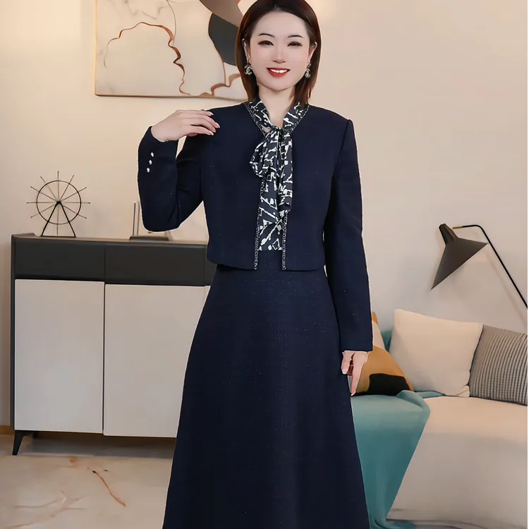 【撤柜清仓】L高端大码原创遮肉显瘦连衣裙  L28