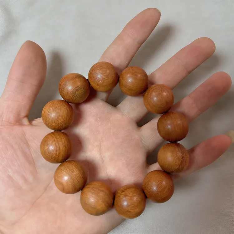 文玩手串金星檀小众情侣款檀木手串【送盘玩袋和盘玩手套】