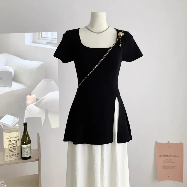 【4A级亲肤棉 上身显瘦】夏季新款斗篷T恤大码上衣运动防晒短袖轻奢