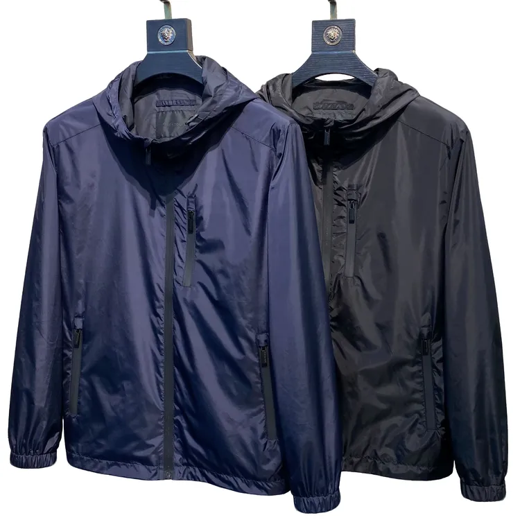 优品汇-0707秋季新款时尚立领夹克简约风连帽秋季时尚纯色经典