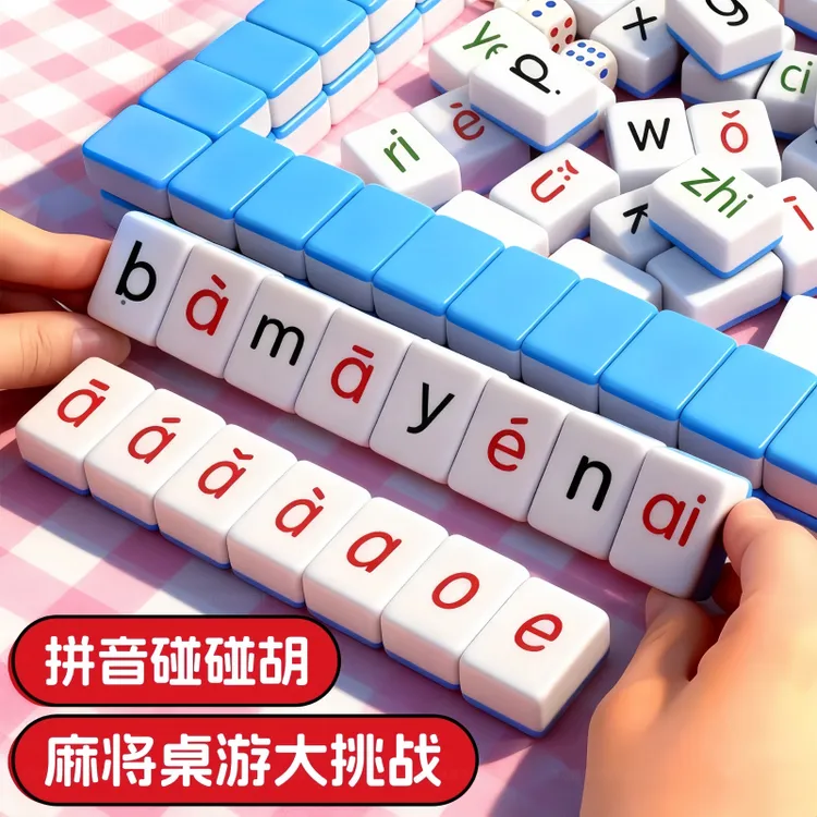 儿童麻将玩具拼音经典小朋友游戏益智桌游豪华版亲子互动推荐新款
