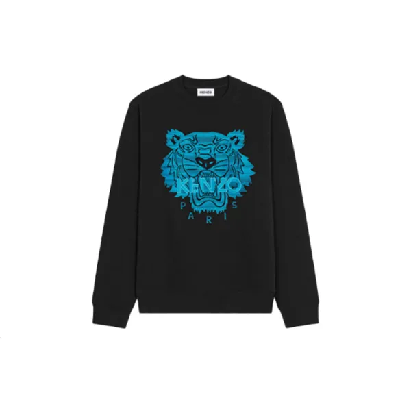 未使用 KENZO/肯佐 纯色老虎Logo刺绣无帽卫衣