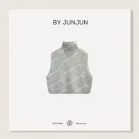 ByJunjun【毛茸茸】高领羊驼毛马甲针织休闲无袖马夹