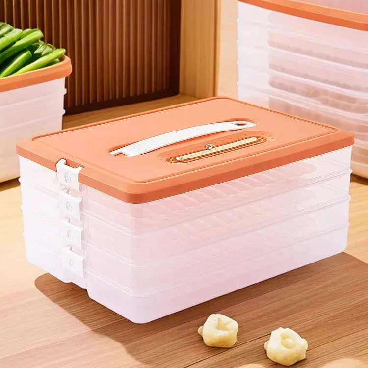 [新人福利饺子盒]冻饺子多层速冻家用冰箱保鲜盒水饺馄饨收纳