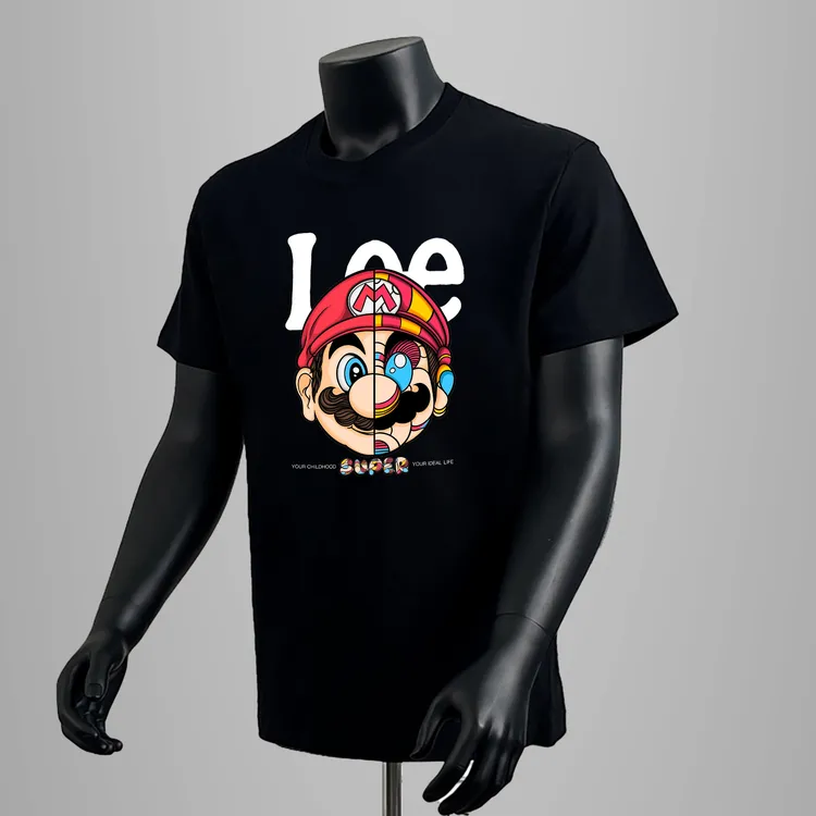 短袖男纯棉印花百搭夏季痞帅休闲套装时尚潮流美式男士T恤上衣男T