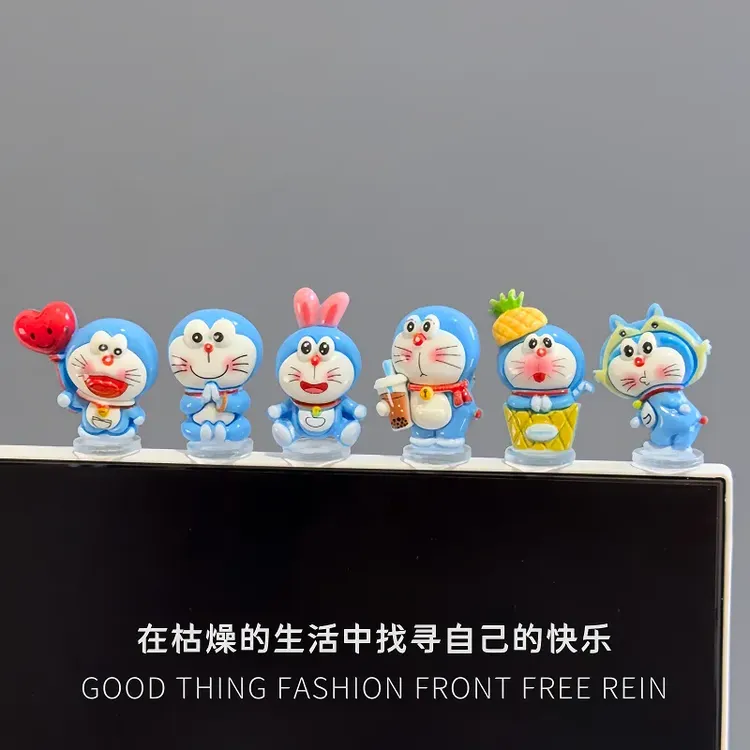 超萌可爱装饰品哆啦A梦汽车摆件车载中控台内饰电脑大屏电动车内