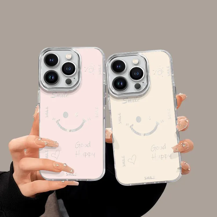 简约笑脸适用苹果华为vivo小米OPPOiPhone12/13/14/15手机壳ins女