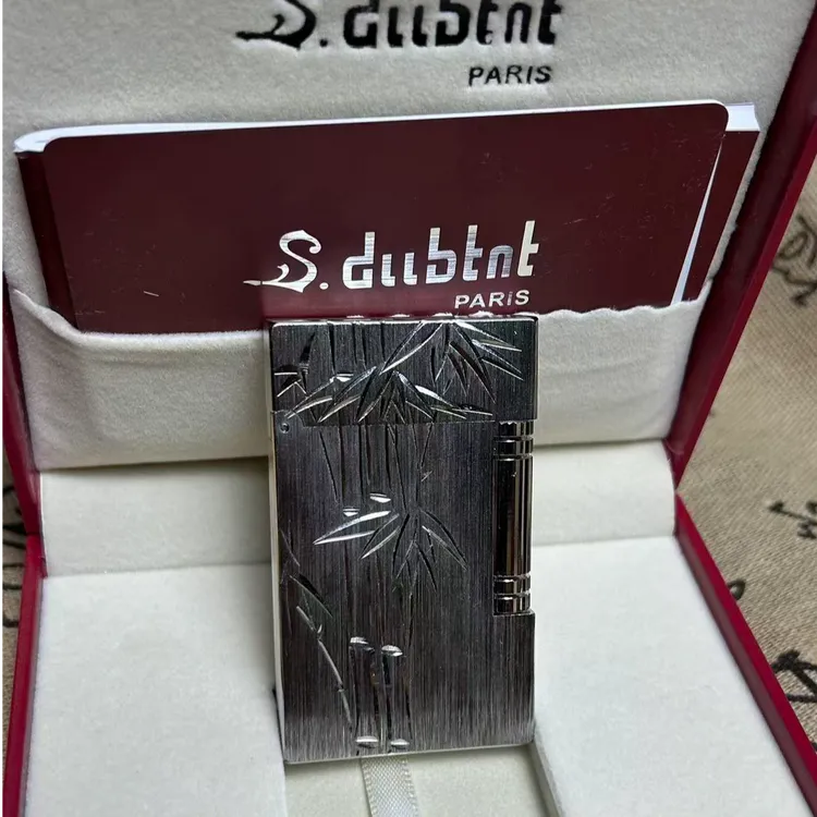 S.dubtnt/都柏特竹节纹充气高档朗声定制钢音经典耐用男士打火机