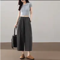 8799-北欧棉九分(深灰)宽松山本裤
