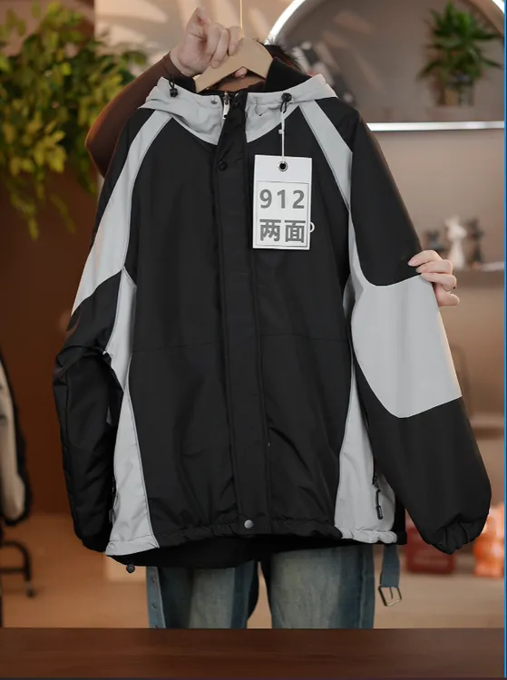 912两面穿中大童棉服