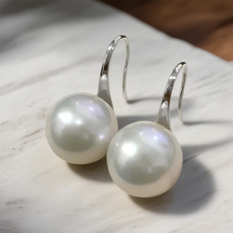 [精选]126年终圣诞赵露思同款大点位天然珍珠高跟鞋诸暨珍珠耳钩