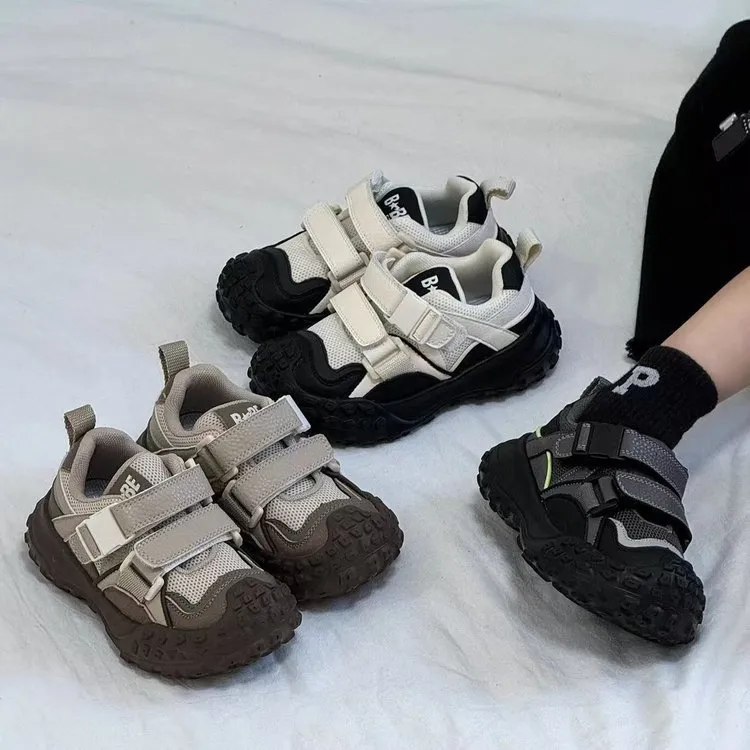 ABC儿童运动鞋休闲鞋2025秋冬季男童加绒保暖棉鞋女童防滑老爹鞋