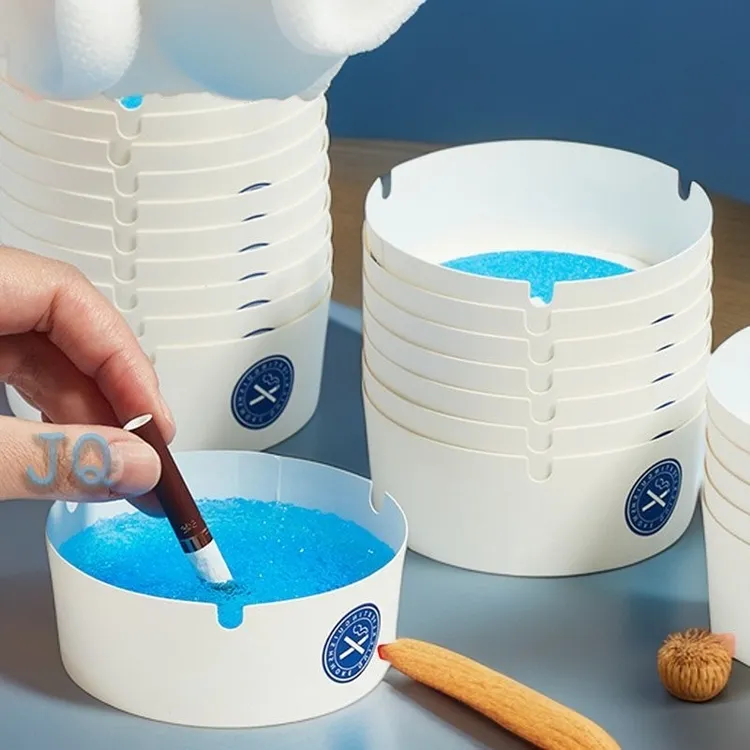 2026新一次性便携烟灰缸加厚加硬防飞灰自带灭烟沙家用办公室适用