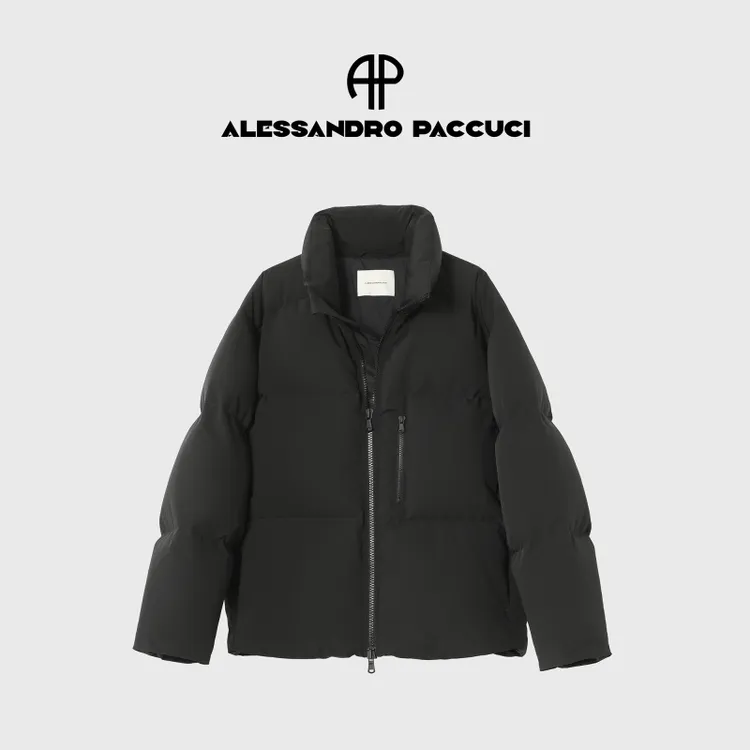 AP洛哥54007RR【羽砚】匈牙利进口95白鹅绒立领黑色保暖羽绒服
