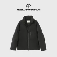 AP洛哥54007RR【羽砚】匈牙利进口95白鹅绒立领黑色保暖羽绒服