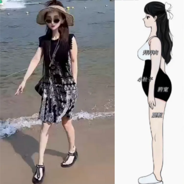 女装夏季薄款新款蕾丝拼接无袖圆领花边袖时尚印花洋气减龄连衣裙
