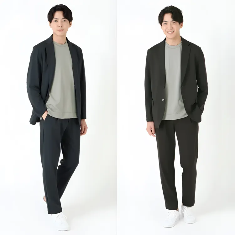 一套穿搭更帅！日系高端轻量弹力透气防泼水男士春夏西装西裤套装