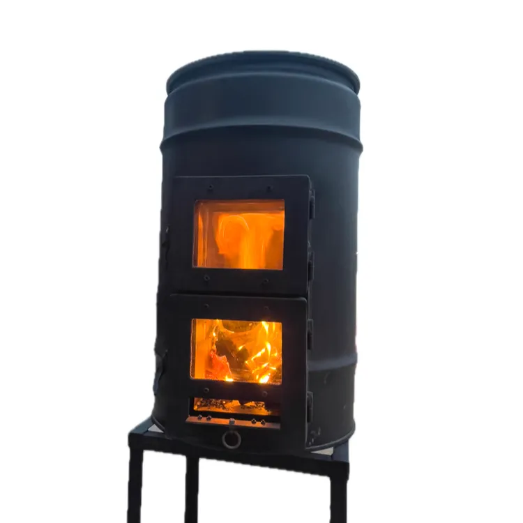 火箭壁炉小型mini款双燃烧室双观火，高70直径40厘米 