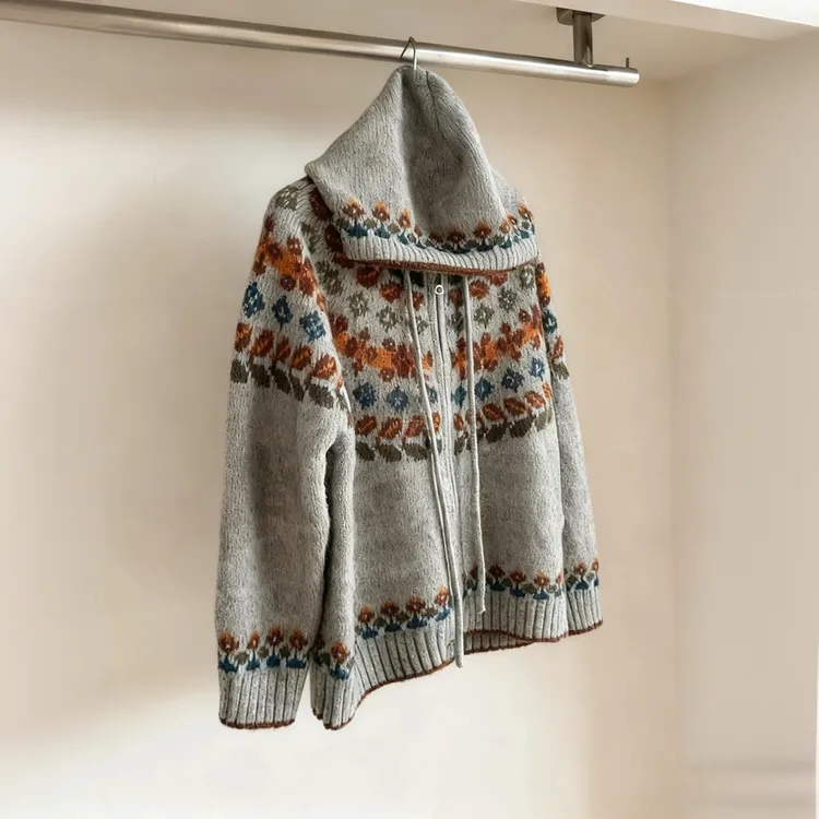 独特漂亮超好看毛衣外套2025秋冬新款韩系慵懒风小众百搭针织开衫