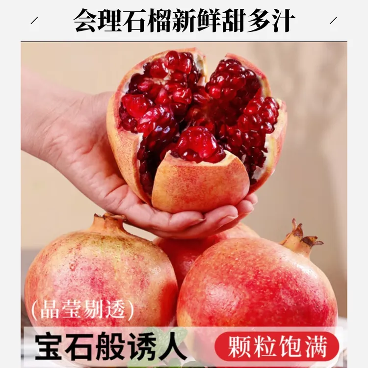 食界君四川会理软籽石榴6个装大小200g起