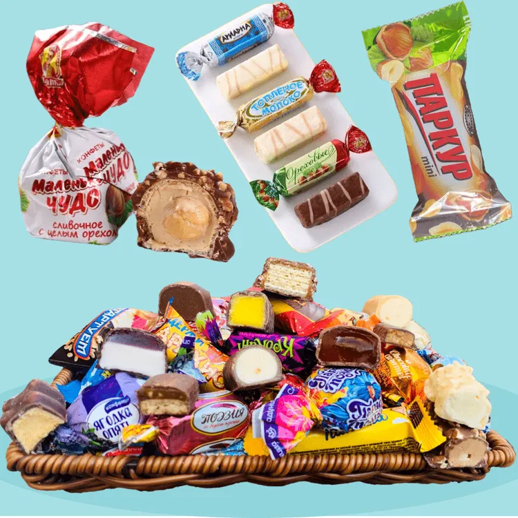 〈巧克力混合糖〉俄罗斯进口混合糖巧克力喜糖年糖果仁糖网红糖