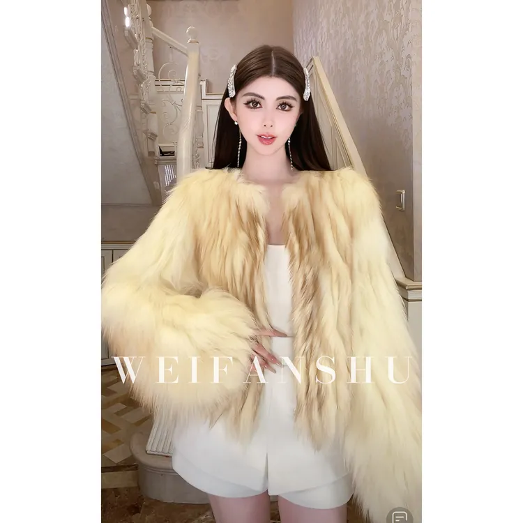 WEIFANSHU/魏凡舒【许我耀眼】进口芬兰红狐皮草外套