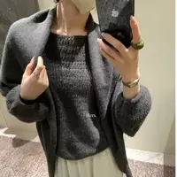 27007女神的新衣~镂空重工毛衣三角巾两件套