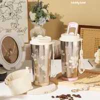 【杯具熊】心钛咖啡杯双饮成人儿童随手杯车载杯办公时尚钛杯485ML