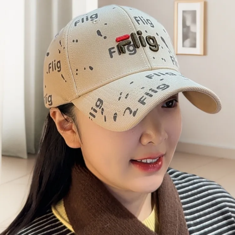 【Flig正品】秋冬墨点印花棒球帽显年轻男士女士都可戴棒球帽百搭帽