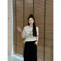 宿慕SUMU夏季刺绣短袖圆领T恤2025新款6-14舒适百搭圆领T恤1229