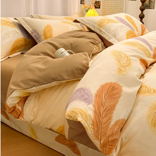 轻奢全棉磨毛四件套加厚纯棉床单被套学生宿舍单人三件套秋冬季