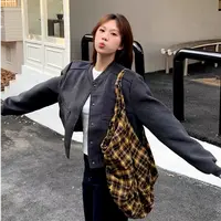 老钱风棒球服外套女秋季设计感百搭短款夹克上衣28506