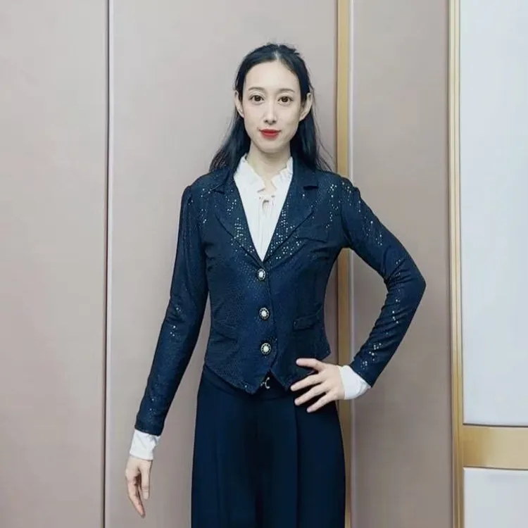 欢舞阁摩登舞外套吉特巴上衣成人国标交谊舞YS0753女外套