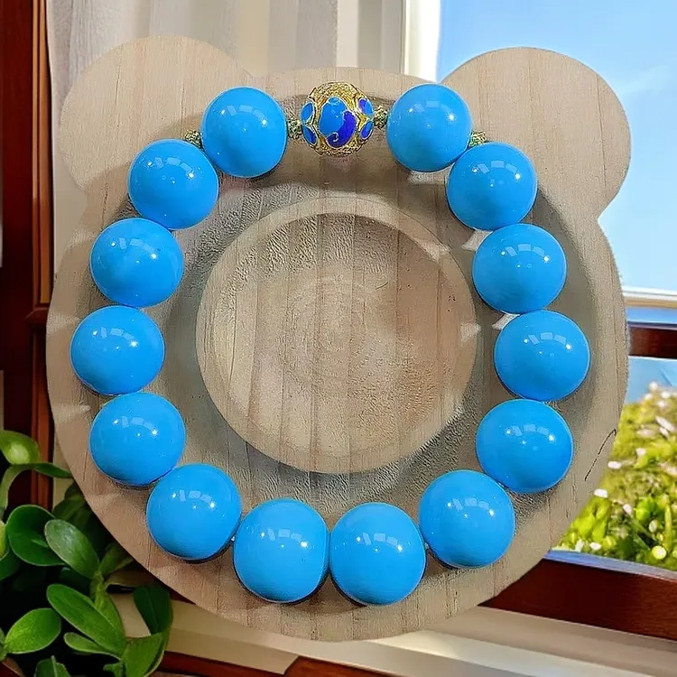 【高瓷天空蓝国风设计款14M】时尚百搭男女同款手串（B618）