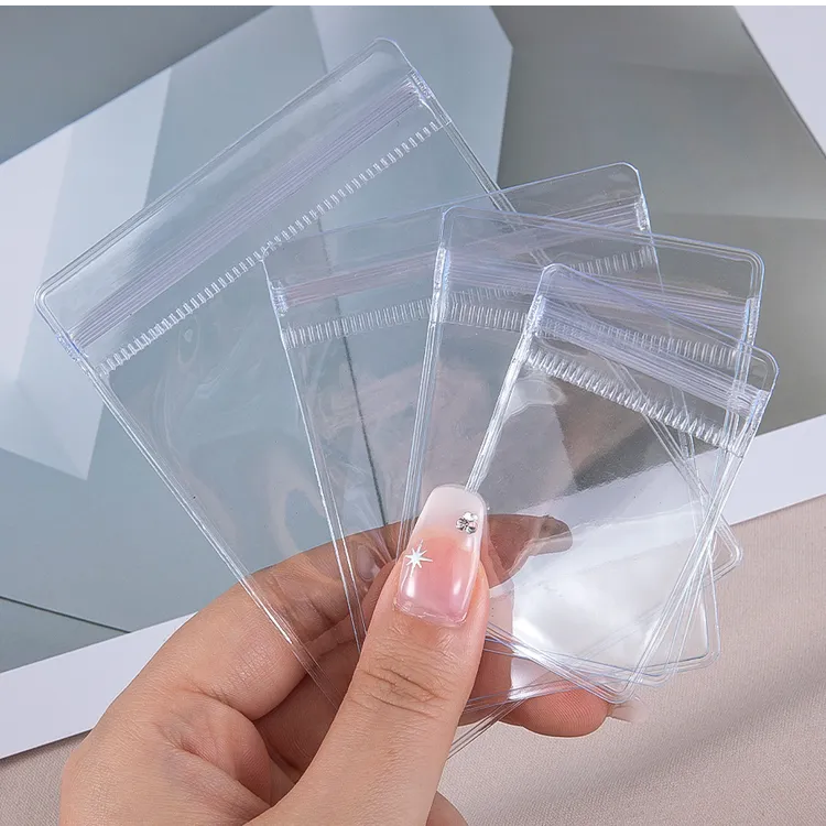 20个pvc透明自封袋珠宝首饰收纳袋子饰品分装玉石捏捏袋防潮