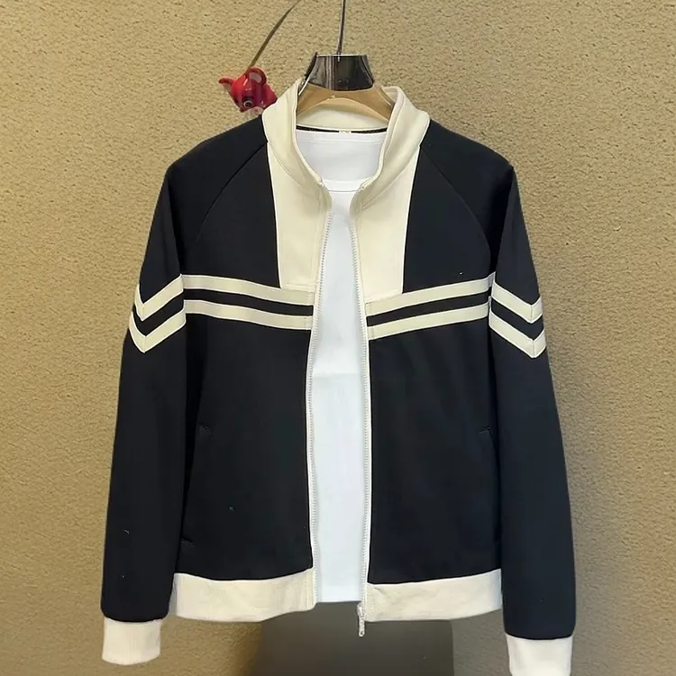 731男士春季新款立领针织爆款百搭刺绣外套帅气潮流夹克洋气时尚