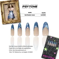 幻调差生牛仔多bad student jeans | 蓝色晕染法式牛仔纹穿戴甲