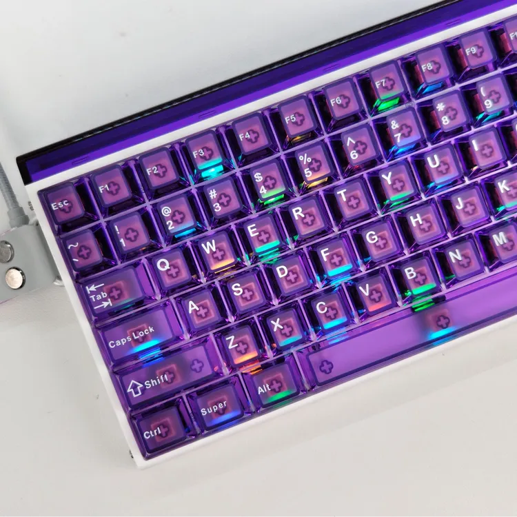 狼蛛Hero84he磁轴键盘电竞有线RGB霓虹灯箱碳纤维