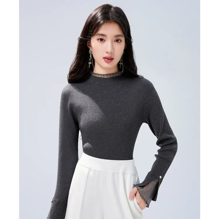 秋水伊人针织衫2025年冬季新款女长袖上衣625408C100004