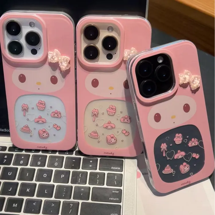 诚星泽镂空浅粉美乐蒂适用苹果16/15/14/13/12新款iPhone11手机壳