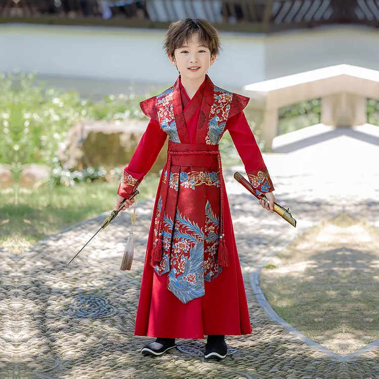 【原创朱雀】男童汉服男宝中国风武侠客唐装幼儿园国学中秋节演出服